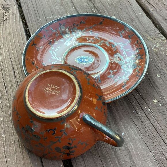 Rare 1944 Richard Ginori Teacup & Saucer Limited Edition No. 525/1000 WWII Era - Picture 2 of 5